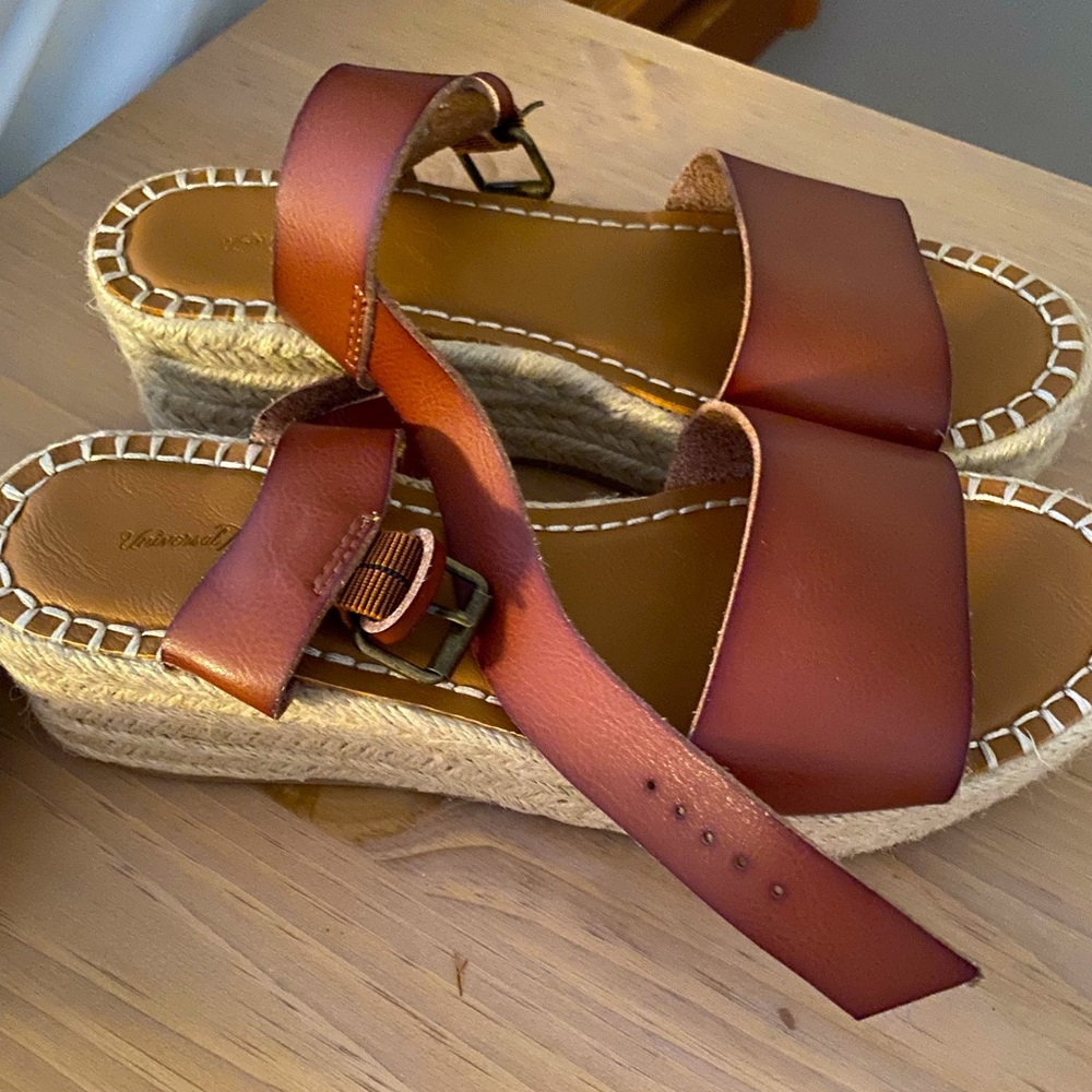 Brown Universal Thread Platform Espadrilles